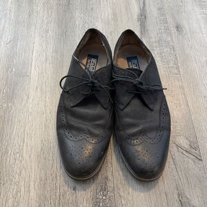 Polo Ralph Lauren Orrick Mens Wingtip Dress Shoe Leather Oxfords Sz 11.5D Black